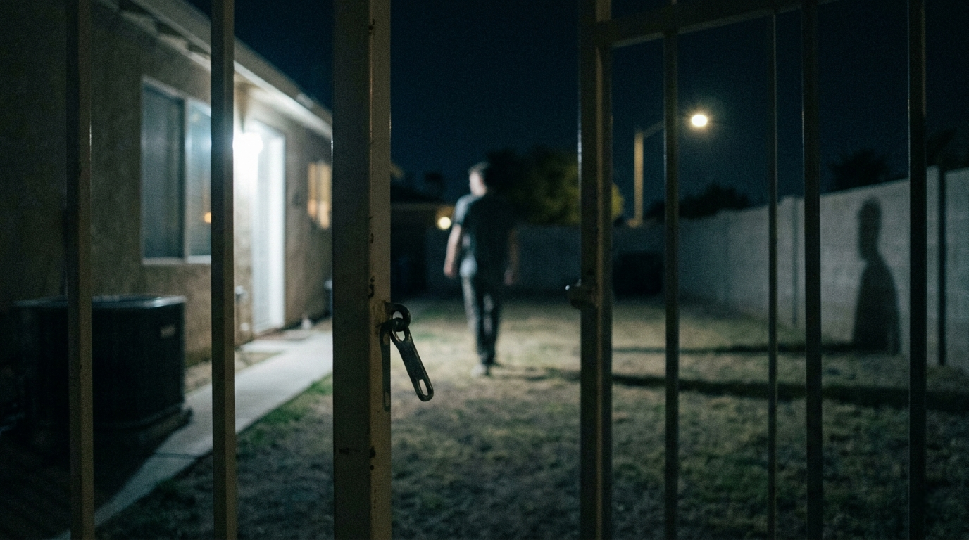 The gate on Sycamore Street